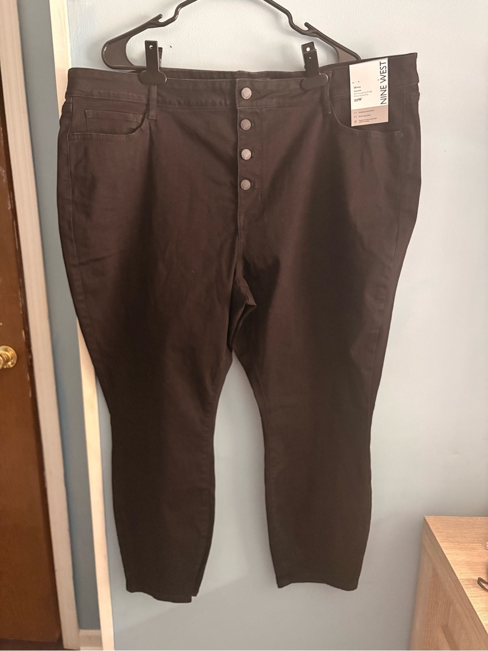 Nine West Black High-Rise Skinny Jeans